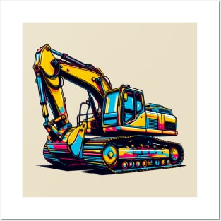 Excavator Posters and Art